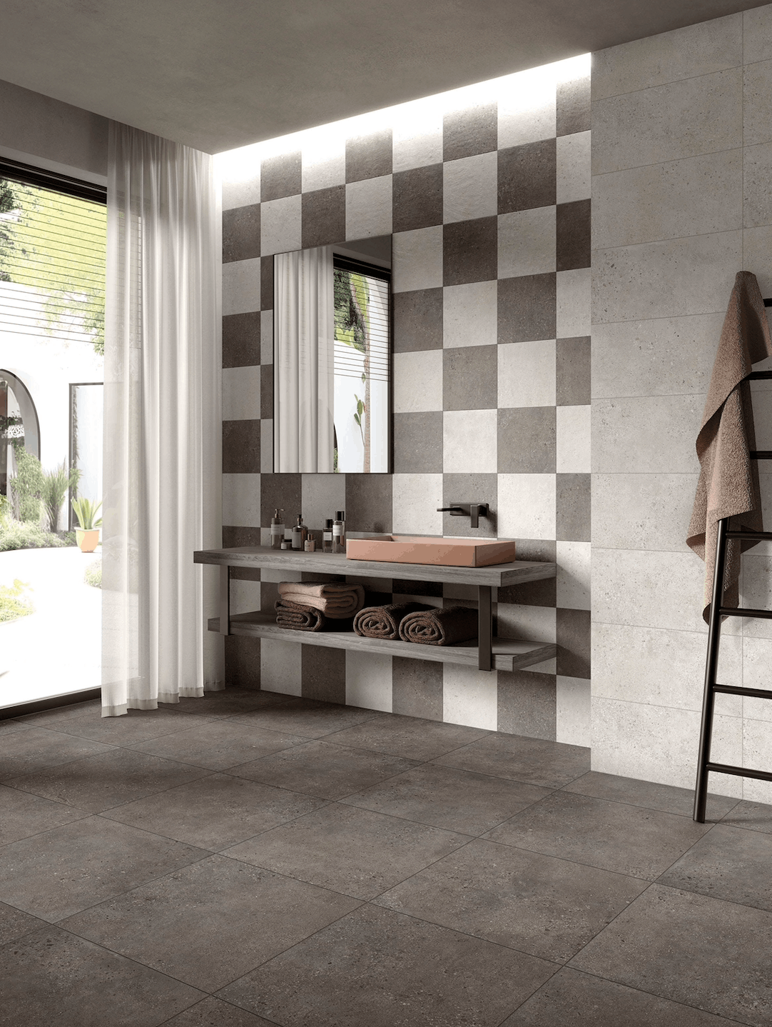 pavimento pietra mgm blendstone dark white bagno