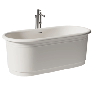 vasca da bagno freestanding mirena alice bianca con rubinetto