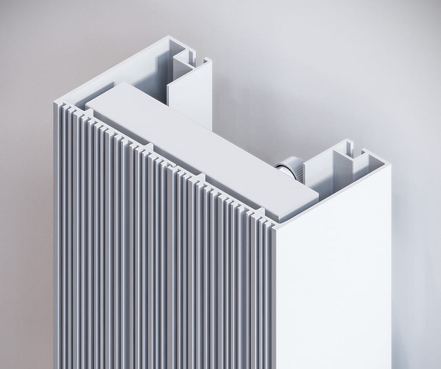radiatore di design bryce mono vasco dettaglio