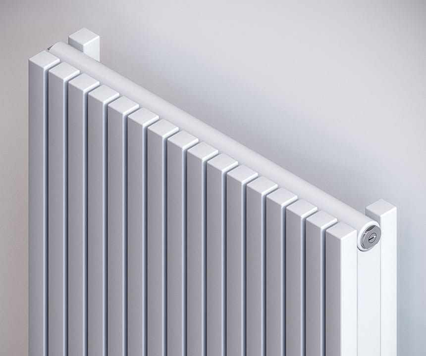 radiatore di design Vasco carre verticale dettaglio